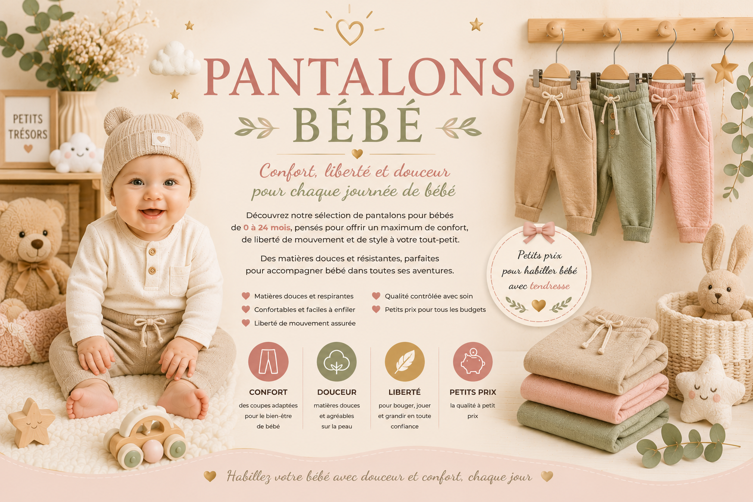 pantalons bebe