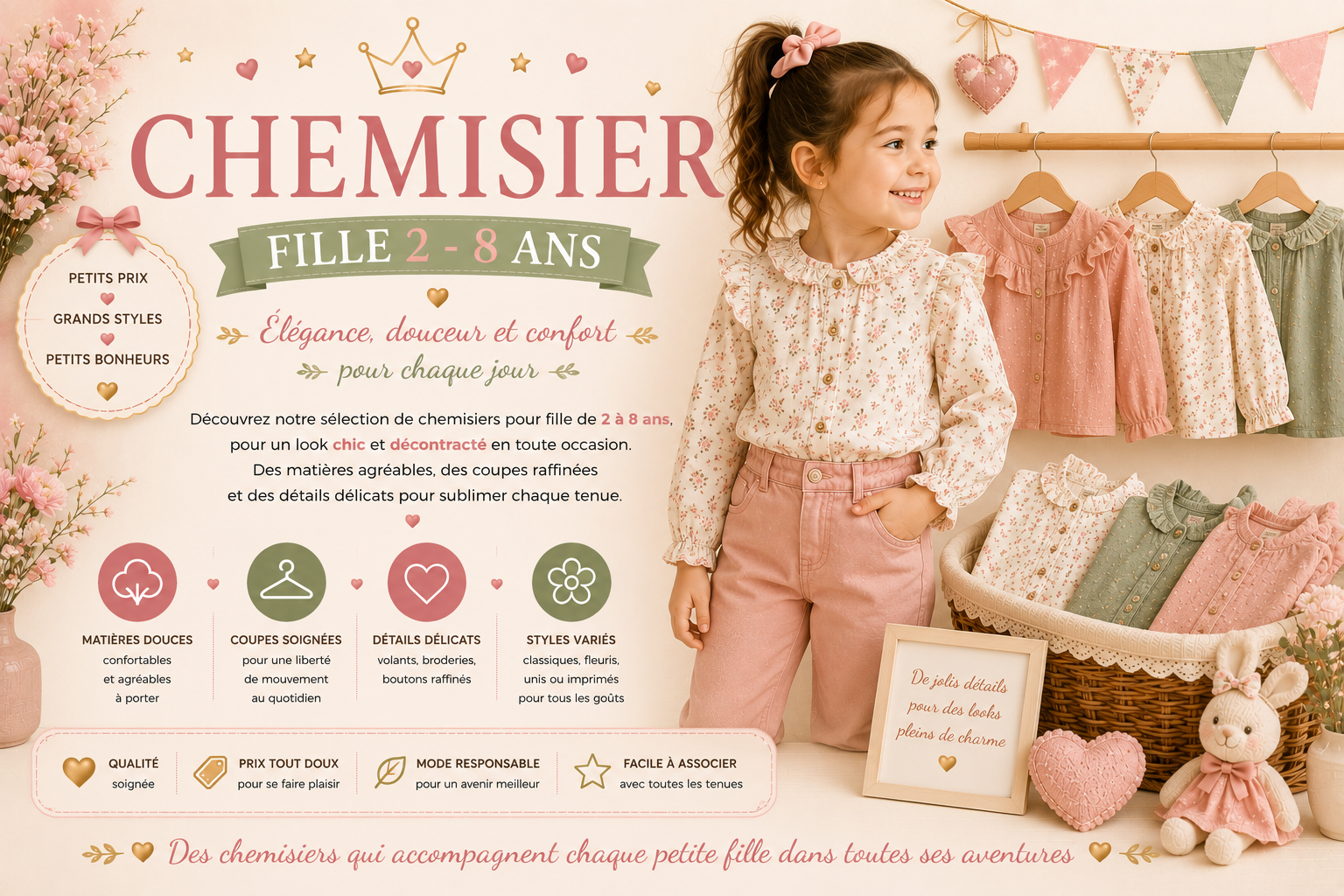 chemisier 2-8 ans