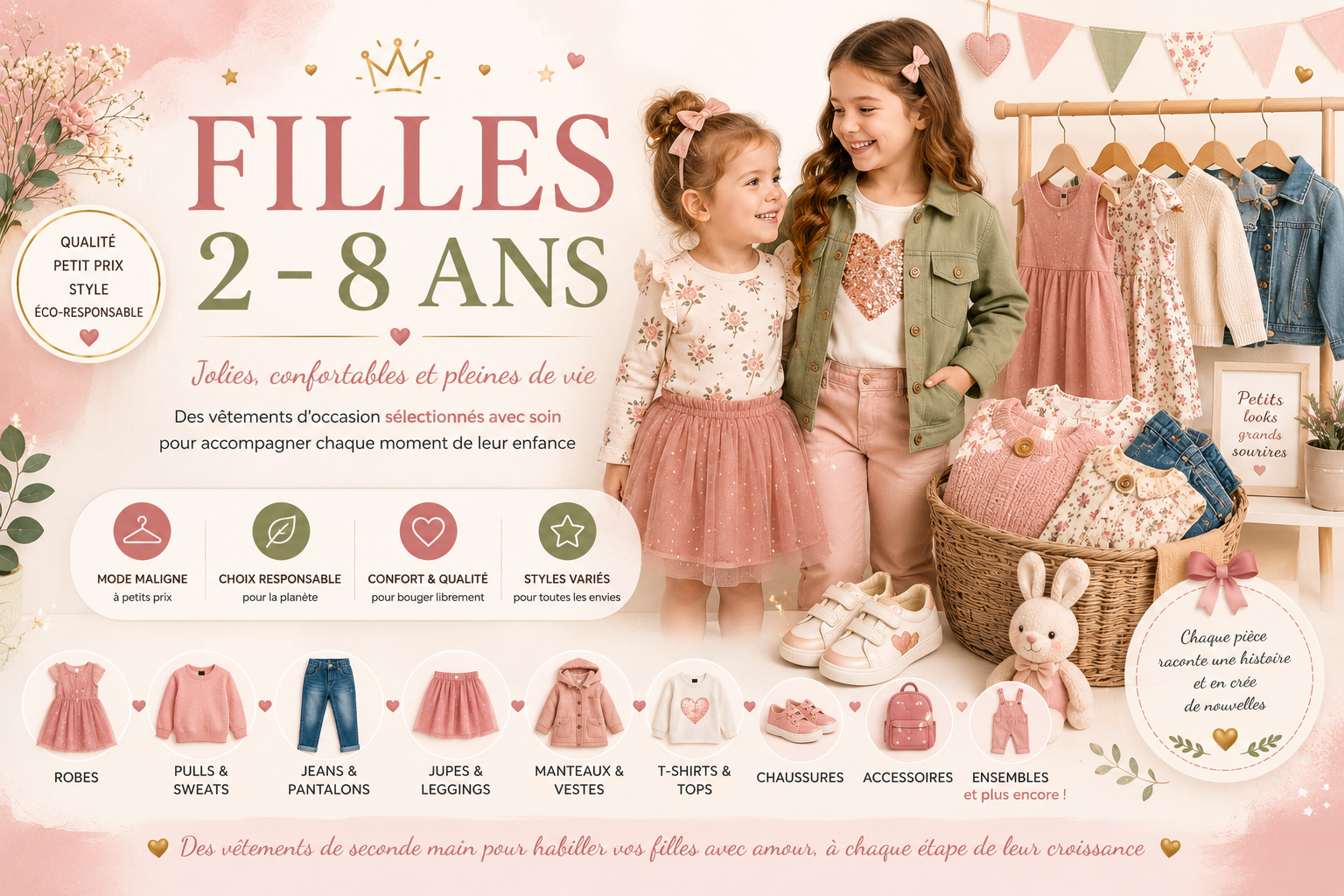 fille 2-8 ans