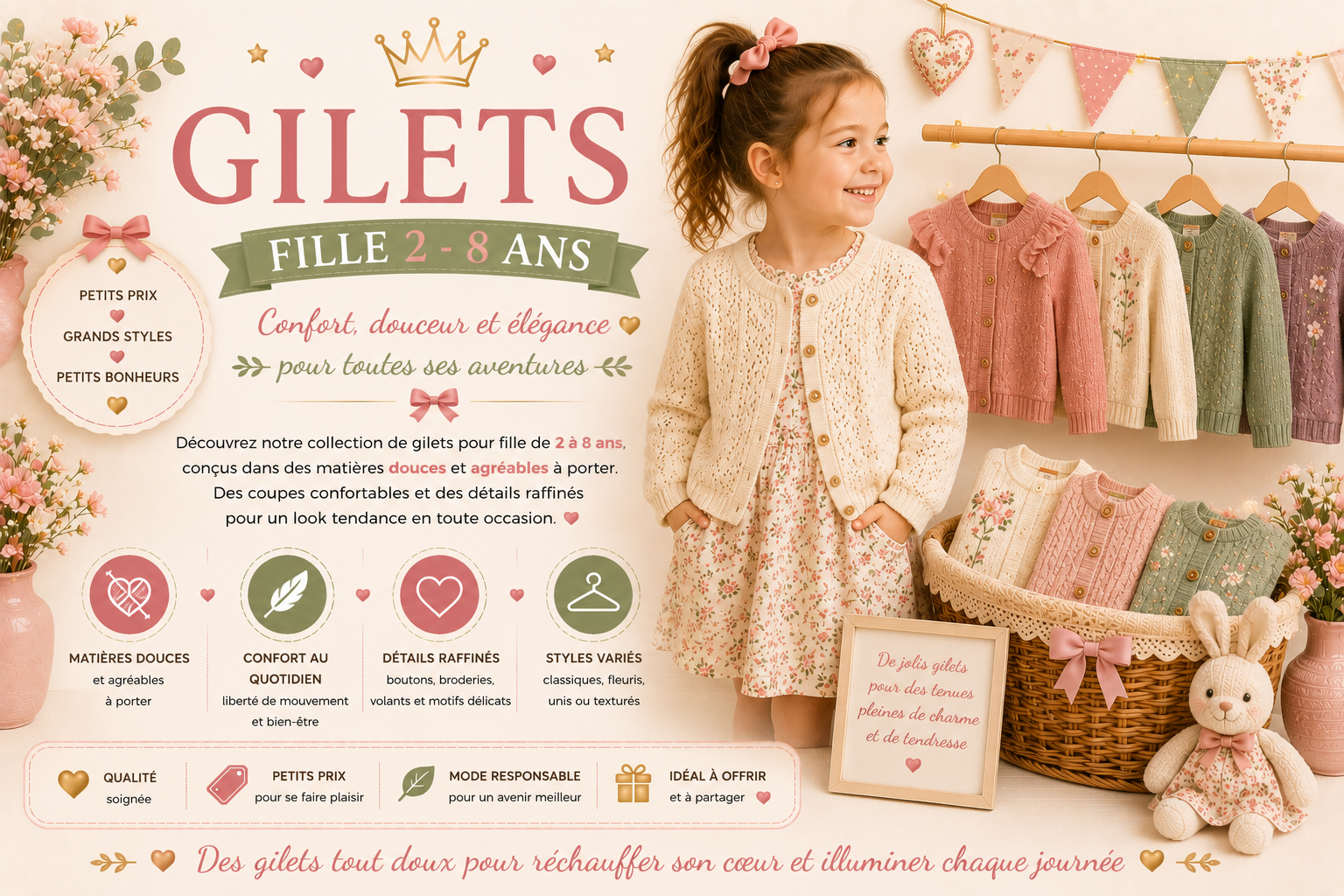 gilet 2-8 ans