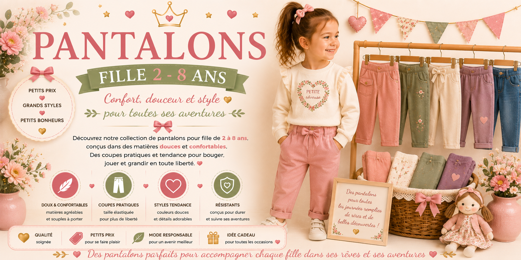 pantalon 2-8 ans
