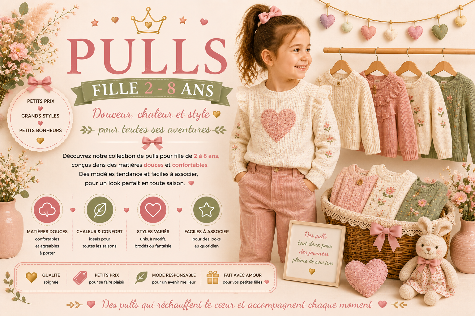 pulls 2-8 ans
