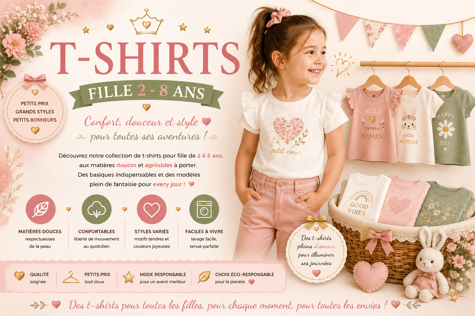 t-shirt 2-8 ans